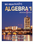Big Ideas Algebra 1