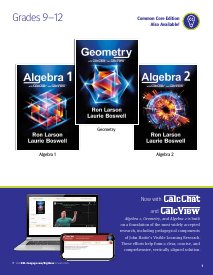 Big Ideas Learning Algebra 1_Geometry_Algebra 2 Program Overview